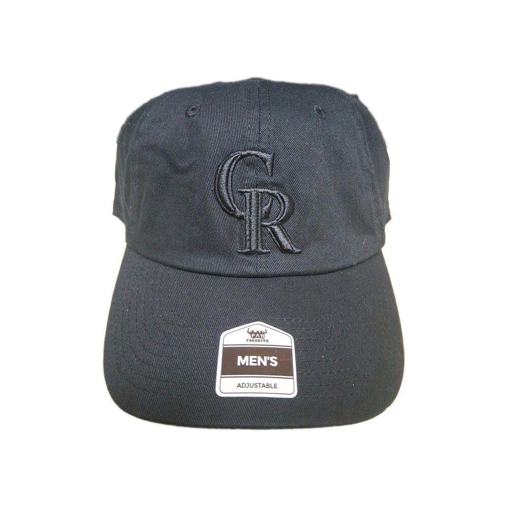 Colorado Rockies '47 Brand Clean Up Hat - "Triple Black" Adjustable Cap - NWT